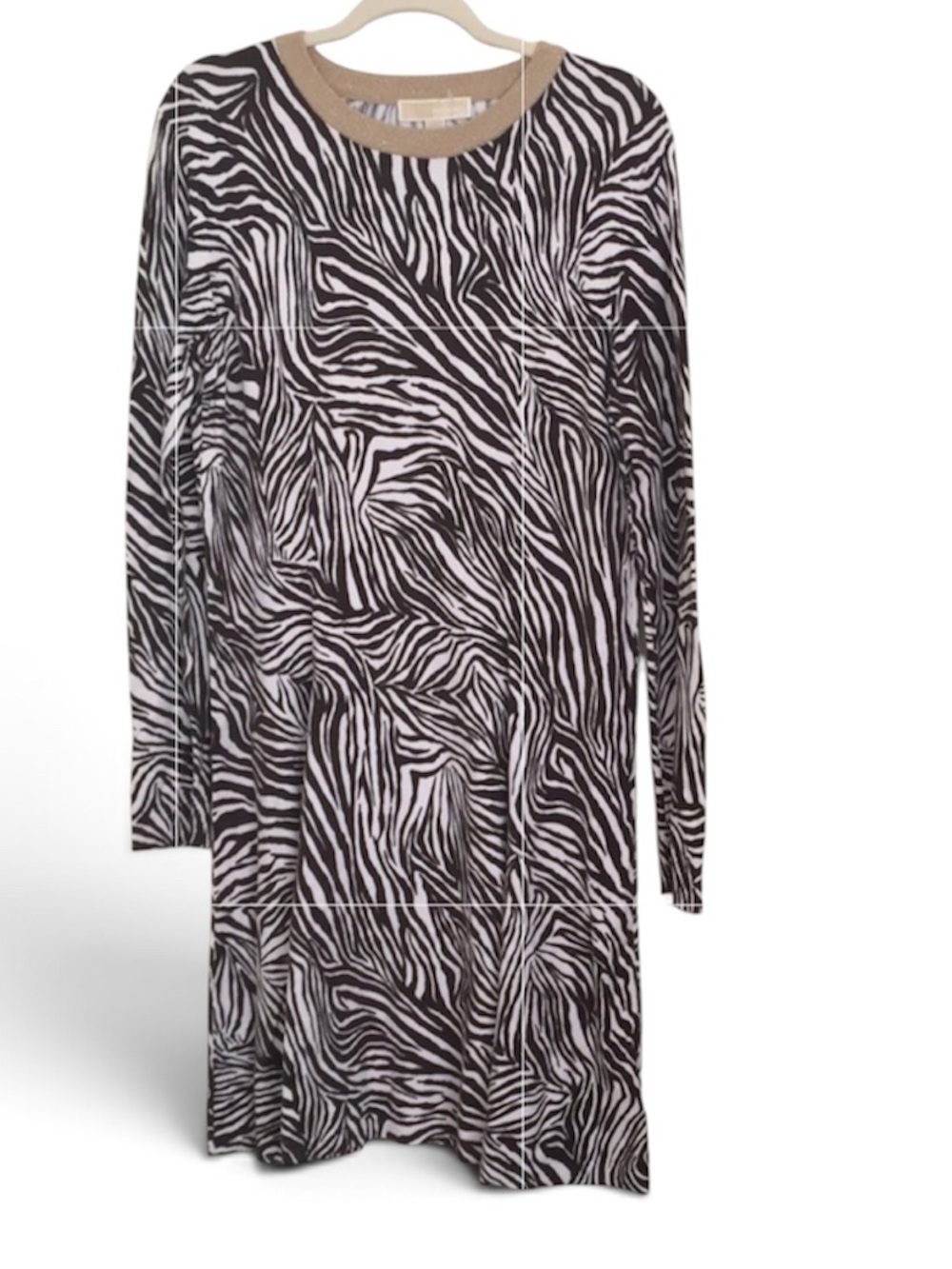 M Michael Kors Zebra Animal Print Dress Size XL